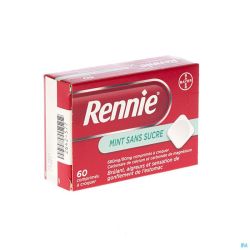 Rennie Sans Sucre 60 Pastilles