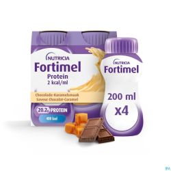 Fortimel Protein 2kcal Caramel & Chocolat 4x200ml