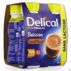 Delical Effimax 2.0 Chocolat 4x200 Ml