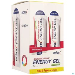 Etixx Isotonic Drink Energy Gel Apple 12x60ml