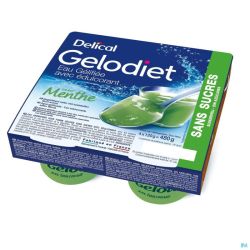 Gelodiet Eau Gel Edulcoree Menthe 4x120