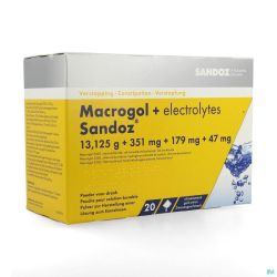 Macrogol + Electrolyt Sandoz Citr Poudre 20