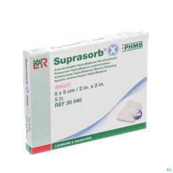 Suprasorb X Phmb 5x5cm 20540 5 Pièce