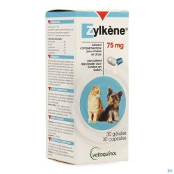 Zylkene Vétérinaire -10 Kg 30 Comprimés 75 Mg
