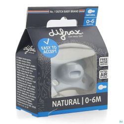 Difrax Sucette Pure Natural Newborn 2 pièces - Ice