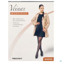 Veinax Mi-bas Femme Microtrans 3 Long Noir Taille2