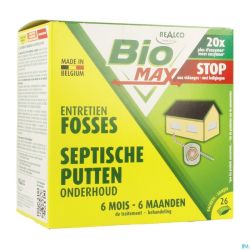 Biomax Entretien Fosses 6 Mois Sachets Solubles 26