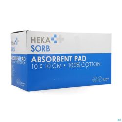 Hekasorb Pansement Absorbant N/sterile 10x10cm 50