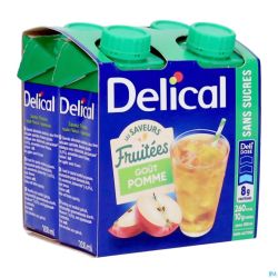 Delical Boisson Fruitee Pomme S/sucres 4x200ml