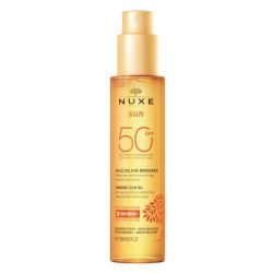 Nuxe Sun Huile Bronzante Ip50  Visage et Corps 150ml Prix Permanent