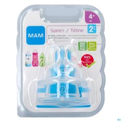 Tétine Mam Soft Size 2 +2m Sil 2 Pièce