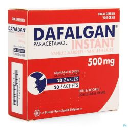 Dafalgan Instant Vanille Fraise 20 Sachets 500 Mg