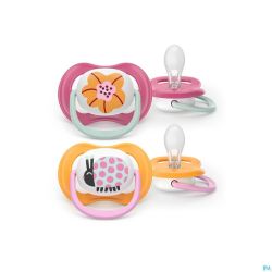 Philips Avent Sucette +6m Air Collection Fille 2