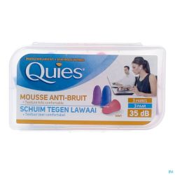 Quies Protections Auditives Mousse Disco 3 Paires