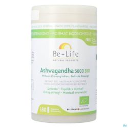 Ashwagandha 5000 Bio Be Life Gélules 180