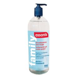 Assanis Gel Hydroalcoolique avec pompe 980ml