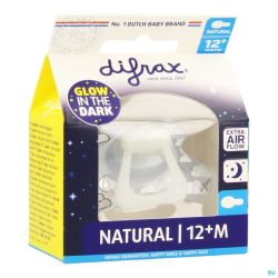 Difrax Sucette Natural Nuit +12m 1 Pièce