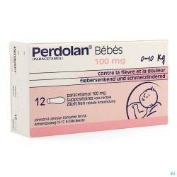 Perdolan Bébés 12 Suppositoires 100 Mg