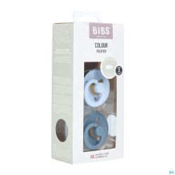 Bibs 2 Sucette Symmetric Duo Baby Blue/petrol