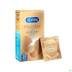 Durex Nude Extra Lube 10 Préservatifs