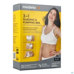 Medela Soutien-gorge Allaitement 3en1 Xl Noir