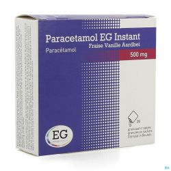 Paracetamol Eg Instant 500mg Vanille-fraise 20 Sachets