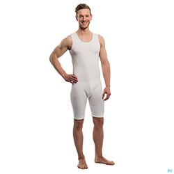 Suprima 4698 Body Sans Manche+zip Jambe Blanc l