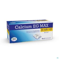 Calcium EG Max K2 1G/1000Ui/75Mcg Comp Pell 90X2
