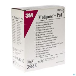 Medipore + Pad 10cmx10cm 3566e 25 Pièce