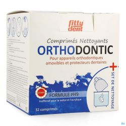 Fittydent Orthodontic Set Nettoyage + Comprimés Effervescents. 32