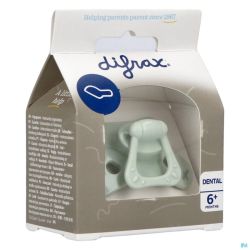 Difrax Sucette Dental 6+ M Uni/pure Vert/pistache