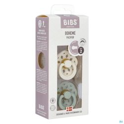 Bibs 2 Sucette Boheme Duo Sage/ivory 2