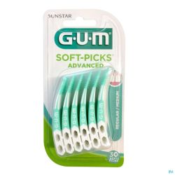 Gum Soft Picks Adv Cure Dents Reg 650 30