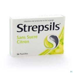 Strepsils Citron S Sucre 36 Comprimés A Sucer