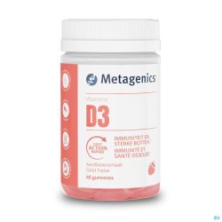 Vitamine D 1000iu Gummies Goût Fraise 60 Metagenics