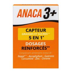 Anaca3+ Capteur Graisses Et Sucres 5 En 1  120 Gélules