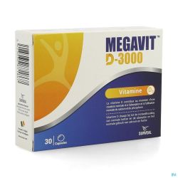 Megavit D-3000 Gélules 30