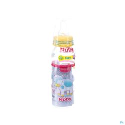 Nuby Biberon Polypropylène 3 Vitesses Tétine Silicone 0-12m 240 Ml 1 Pièce