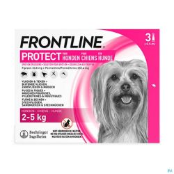 Frontline Protect Spot On pour Chien de 2 à 5kg 3 Pipettes