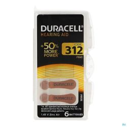 Duracell Pile Auditive Easy Tab Da312 6