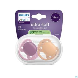 Philips Avent Sucette +18m Soft Fuchsia/peche 2