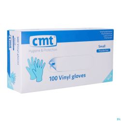Cmt Gants Vinyle Bleu S/poudre S 100