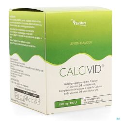 Calcivid 1000mg/800ie Lemon Chew 90