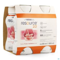 Resource 2.0 Drink Fraise 200 Ml 4 Pièce