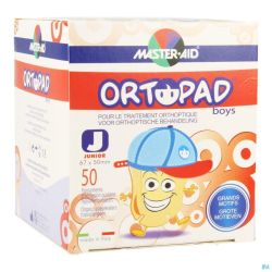 Ortopad Boys Junior Compresses Oculaires 50 Pièces