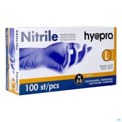 Pharmex Gants Nitril Bleu S/poudre l 100