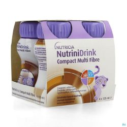 Nutrinidrink Compact Multi Fibre Chocolat 4x125ml