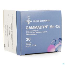 Unda Gammadyn Mangan-cuivre 30 Ampoules