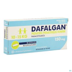 Dafalgan Pédiatrique 150mg Suppositoires 12