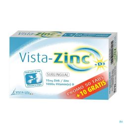 Vista Zinc Comprimés Fondant 50 + 10 Gratis